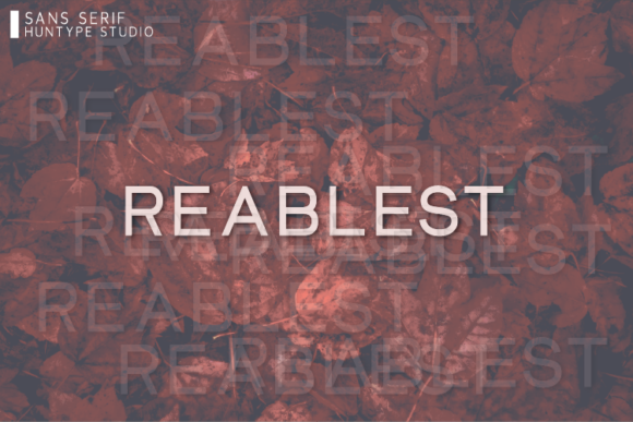 Reablest: A Clean Sans Serif Font for Editorial Design